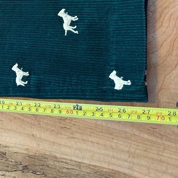 Vintage Orvis Hunter Green Corduroy Dog Embroidered Pants High Rise 30x27 Y2K - Picture 8 of 15
